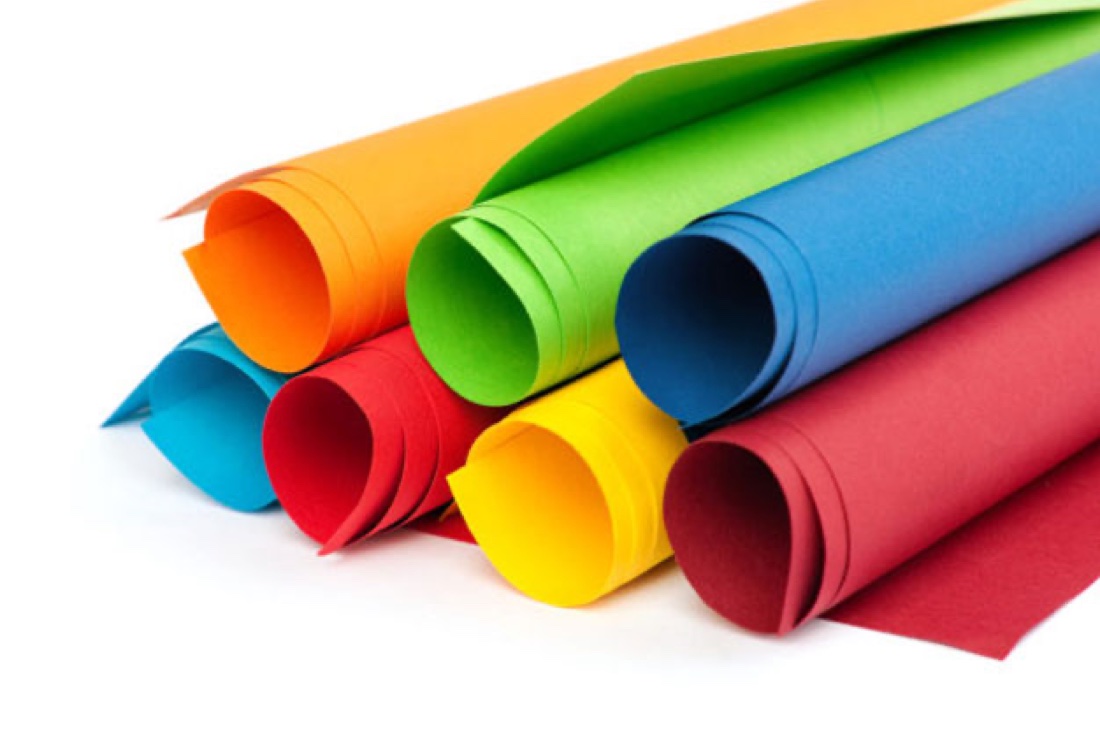 Paper rolls and dyeing